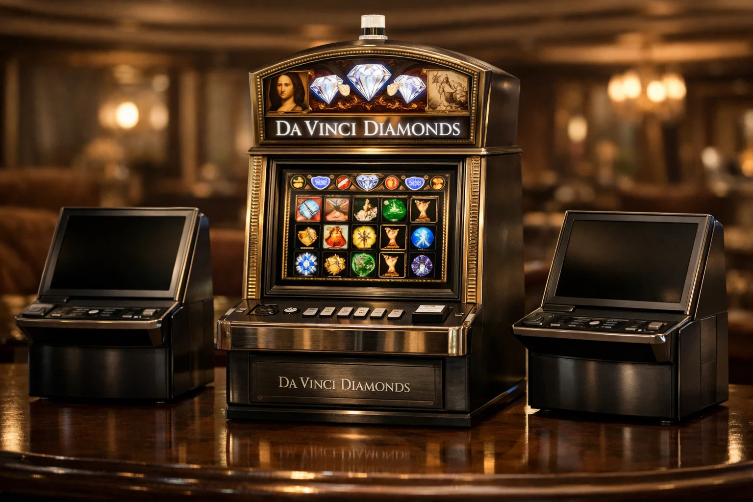 Da Vinci Diamonds slot screen gameplay