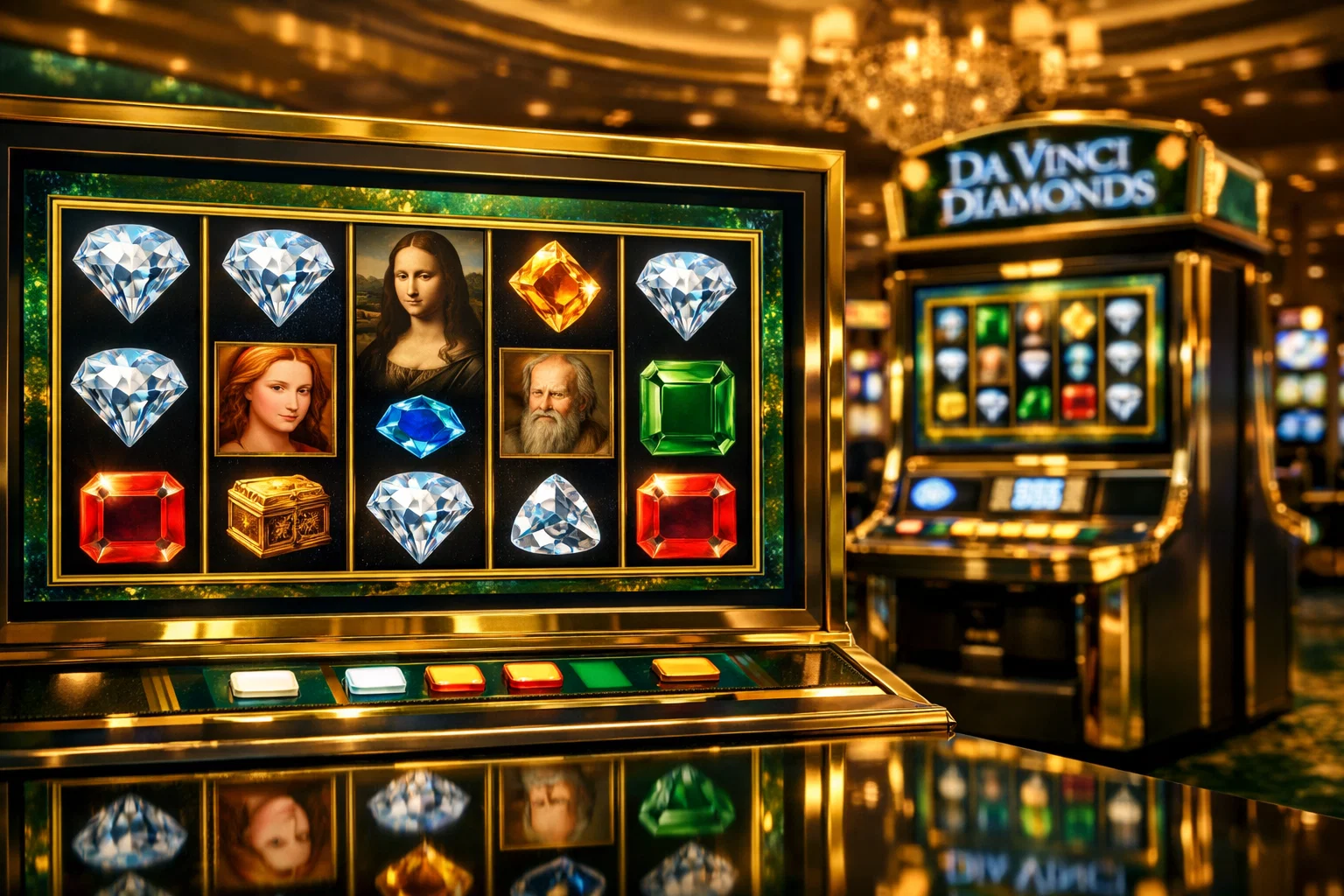 Da Vinci Diamonds dual play IGT artwork
